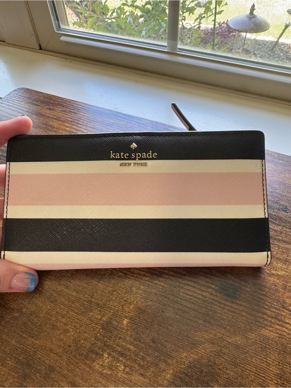 Kate Spade New York Staci Colorblock Continental Wallet - Pink, Black & Cream